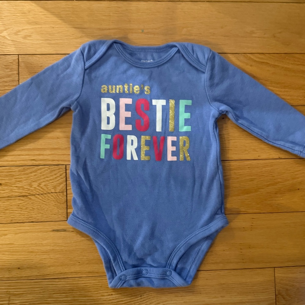 Carter's Blue Bodysuit Mommy's Bestie Forever